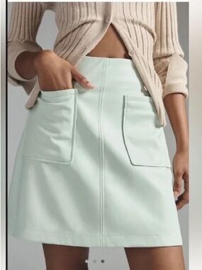 Maeve Mint Green A-Line Pocket Skirt